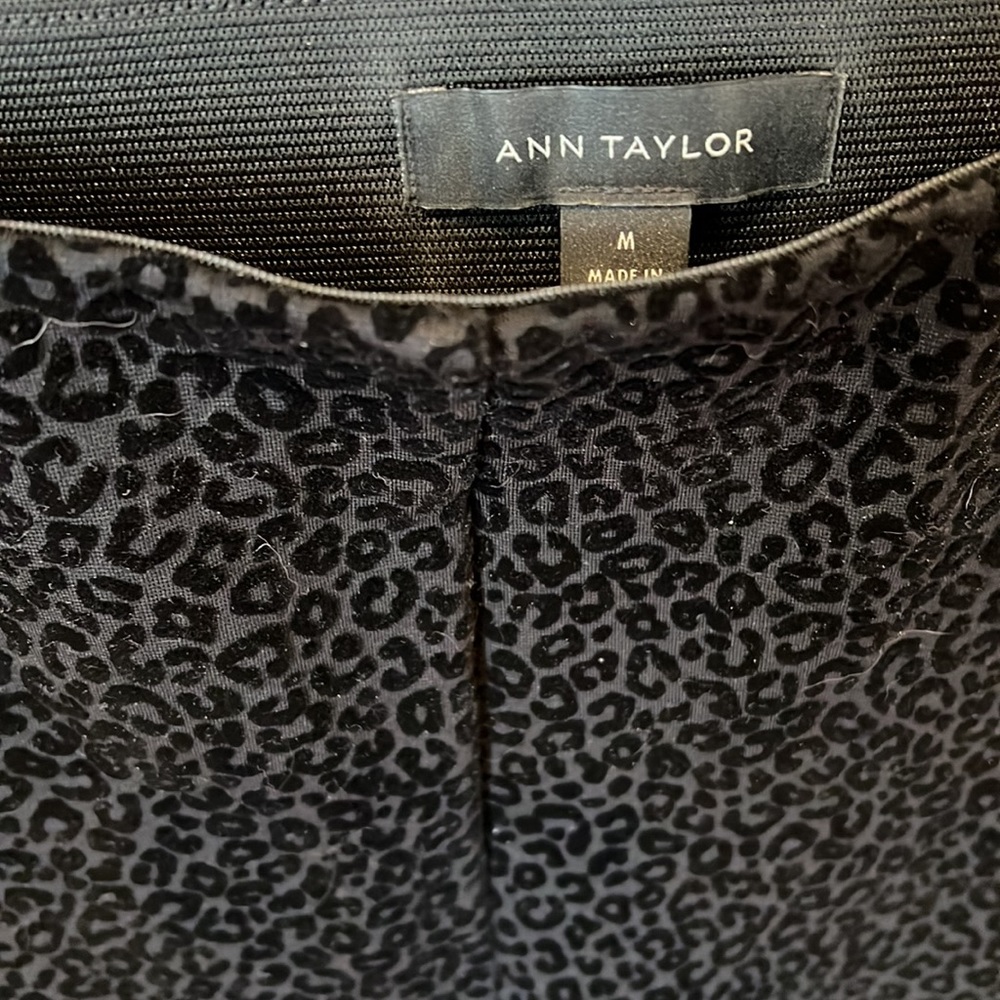 LAST CALL! Black velvet leopard print pants